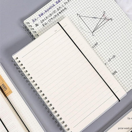 10pcs Spiral Notebook A6 Size Coil Bound Lined and Grid Pages School Office Use