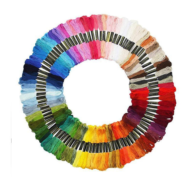 100 Colourful Egyptian Cross Stitch Cotton Sewing Skeins Embroidery Thread Floss - Aimall