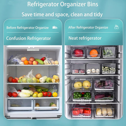 Kitchen Fridge Drawer Organiser Storage Boxes Refrigerator Storage Containers