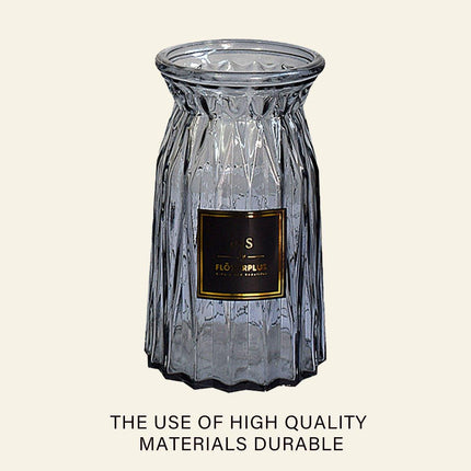 2 Pcs Glass Vase Hydroponic Flower Arrangement Vase for Living Room Decoration
