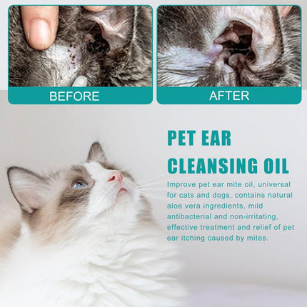 Pet Ear Cleaning Oil for Cats Dogs Deodorize Clean Ears Universal Ear Care Oil