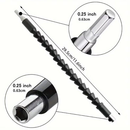 10PCS Universal Electric Drill Flexible Shaft Extension Connecting Tool Adapter