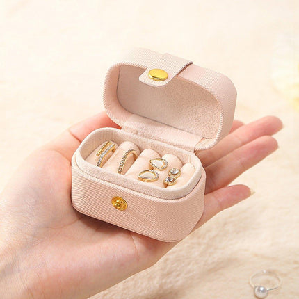 5pcs Mini Portable Jewelry Storage Box Small Organizer for Travel and Home Use