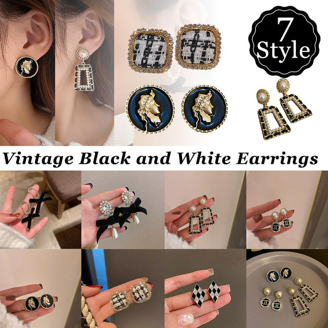 Gorgeous Vintage Black White Earrings Various Styles Women Jewelry Best Gift - Aimall