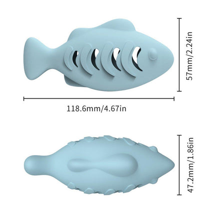 Interactive Cat Toys Fish Leaky Food Dispenser Fun Pet Play Chew Toy Durable