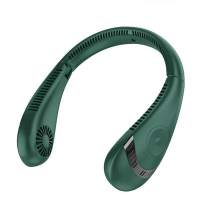 Mini Neck Fan Bladeless Hanging Air Cooler USB Rechargeable Portable Personal - Aimall