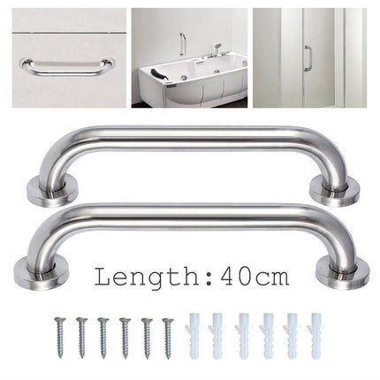 2X Stainless Steel Bathroom Shower Grab Bar Safety Handrail Wall Support Handle