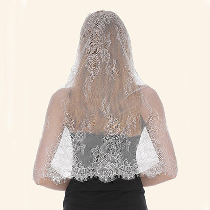 4PCS Women Ladies Lace Floral Head Scarf Summer Shawl Breathable