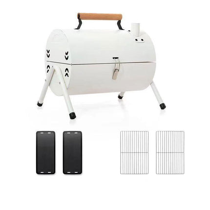 Grillz Charcoal BBQ Portable Grill Camping Barbecue Outdoor Cooking Smoker - Aimall