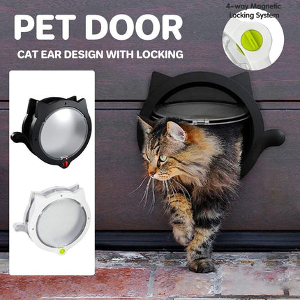 Cat Ear Pet Door for Cats and Dogs Easy In and Out Access Durable Pet Supplies