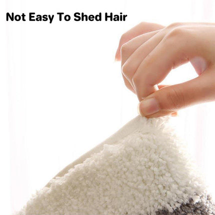 Non Slip Faux Cashmere Bath Mat Water Absorbent Floor Rug for Bathroom Doorway
