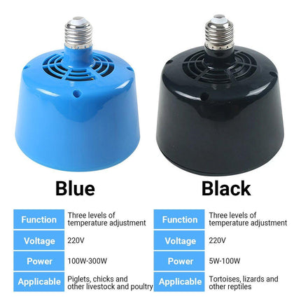 Cultivation Heating Lamp with Thermostat and Fan for Incubators Reptiles Eggs Coops