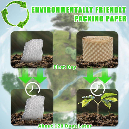 Cowhide Pressure Bubble Paper Roll Shock Absorbing Biodegradable Cushioning Wrap