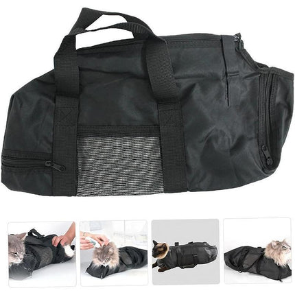 Cat Grooming Restraint Bag Pet Bath Wash Bags Nail Trimming Anti Scratch - Aimall