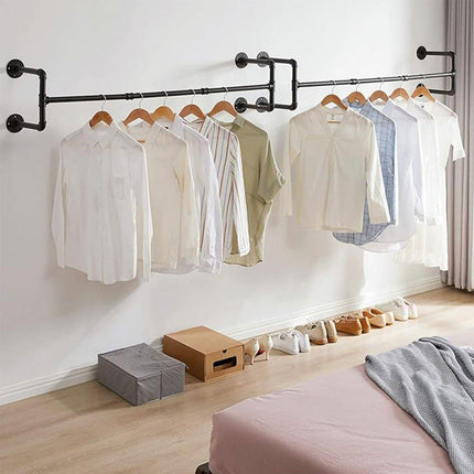 Wall Mounted Industrial Metal Clothing Rack Pipe Hanger for Retail Store Display