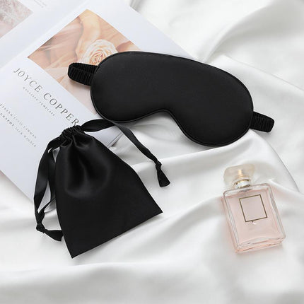 Pure Soft Silk EyeShade Blindfold Sleep Eye Mask Cover Light Shade Travel Relax - Aimall