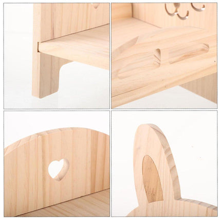 Wooden Rabbit Bed Small Animal Pet Cot Durable Sleeping Platform for Indoor Use
