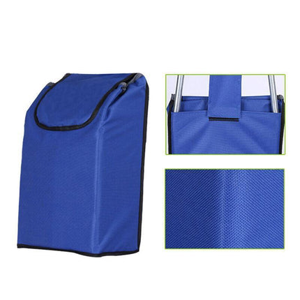 1X Shopping Cart Carts Trolley Foldable Bags Luggage Wheels Folding Basket - Aimall