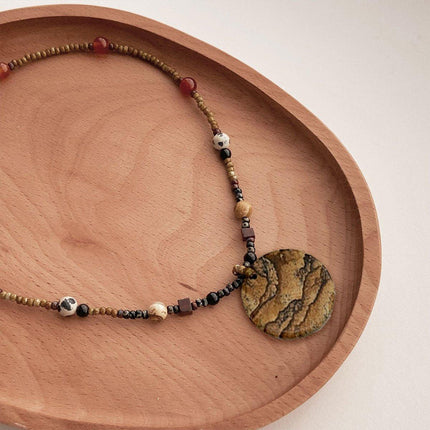 Bead Hoisting Clavicle Chain Fashion Necklace Mori Style Sweater Jewelry