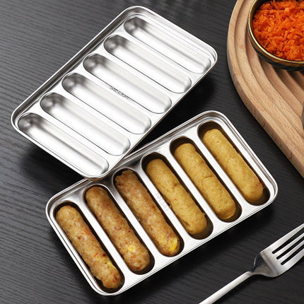 2PCS Stainless Steel Sausage Molds DIY Meat Ham Maker for Baby Food Tool