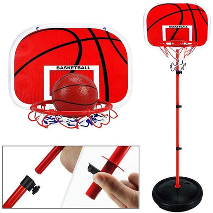 Adjustable Basketball Rack with Iron Rod Frame for Indoor and Outdoor Ball Shooting Toy
