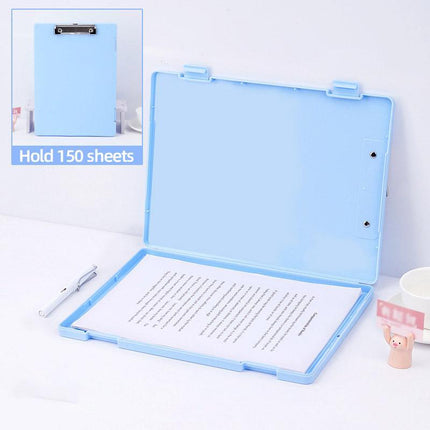 4pcs A4 File Folder Writing Pad Paper Clips Data Storage Organizer for Office