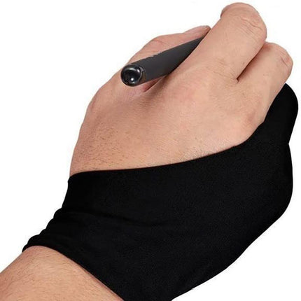 Two Finger Glove Artist Professional Graphic Tablet Sketch Drawing 4 Sizes Palm - Aimall