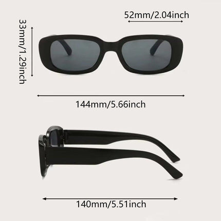 4pcs Retro Small Square Sunglasses Unisex Shades for Men Women UV Protection