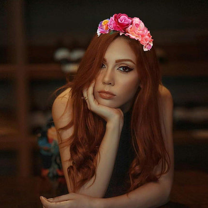 Halloween Vintage Rose Headband Adult Fancy Dress Costume Accessory Flower Party