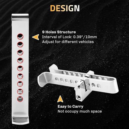 Universal Car Anti-Theft Clutch Throttle Brake Lock 8/9 Holes Security Lock
