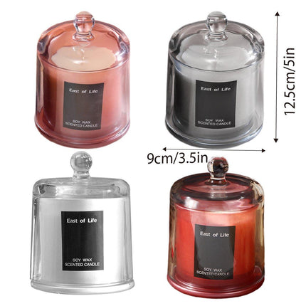 2Pcs Smokeless Glass Aromatherapy Candles Scented Gift Set for Relaxation