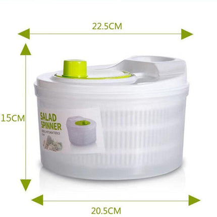 Salad Spinner Vegetable Lettuce Washer Dryer Serving Bowl Container Large - Aimall