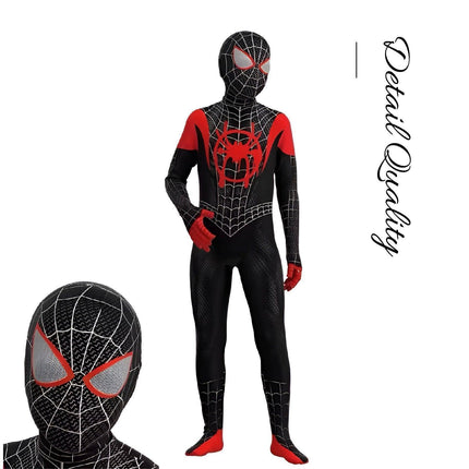 Spider Man Jumpsuit Set Miles Clothes Expedition Adult Kids Halloween Costume Gwen AU - Aimall