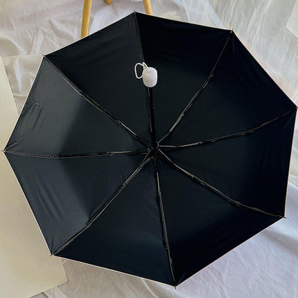 Soft Girl Black Rabbit Foldable Thickened Transparent Umbrella Kawaii Portable