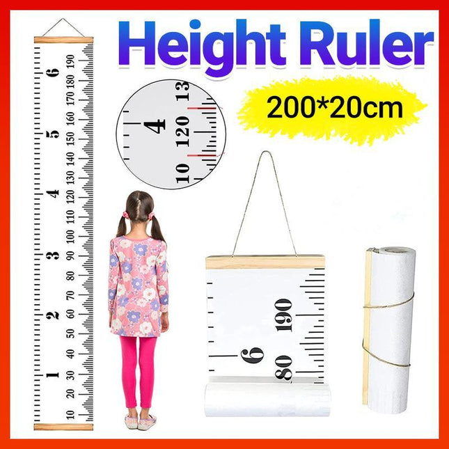 Kids Height Growth Ruler Chart Children Wall Hanging Personalised Measure Wooden - Aimall