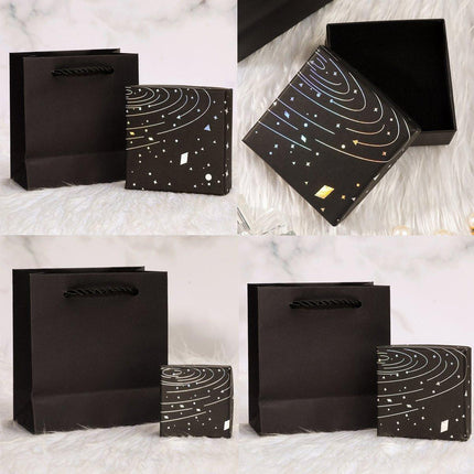 20x Holographic Silver Foil Jewelry Box for Earrings Bracelets Rings Packing Box