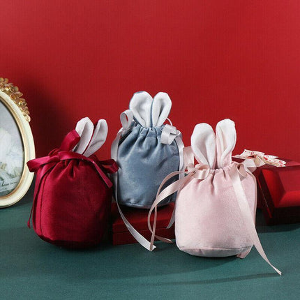 L Size Organizer Birthday Party Bunny Ears Candy Bags Easter Rabbit Gift Packing Bags - Aimall