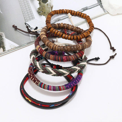 Handmade Bohemian Style Woven Bracelet Ethnic Womens Beaded Bracelet Adjustable