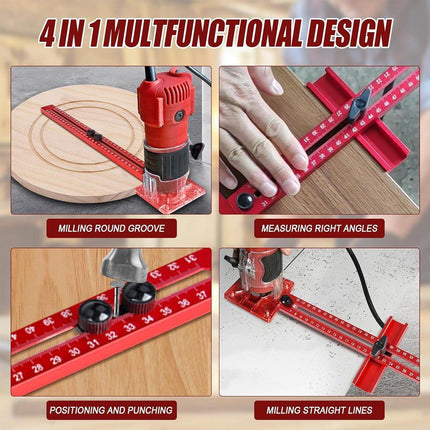 4IN1 Router Milling Bracket Tool for Positioning Round Holes Multifunctional