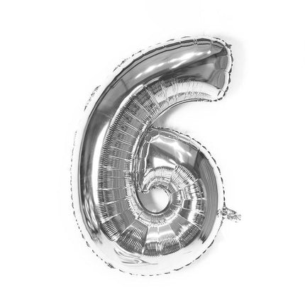 Silver 32" Foil Number Balloon 81cm Rose Gold Silver Rainbow Birthday Party Wedding - Aimall