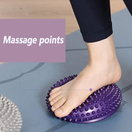Spiky Massage Ball PVC Half Round Yoga Exercise Foot Hand Cushion