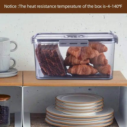 Large Refrigerator Fresh Keeping Box Sealed Kitchen Storage Transparent Box