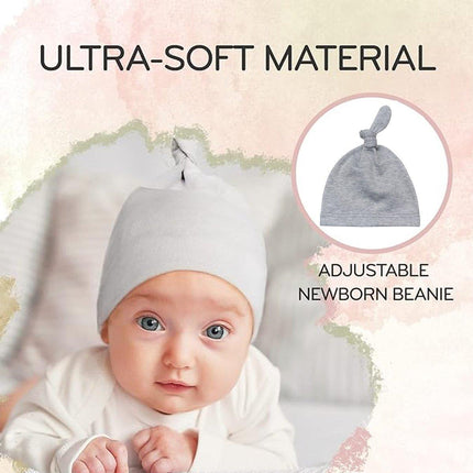 3PCS Baby Knot Hats Soft Cotton Toddler Caps Multicolor Newborn Beanie Pull Cap