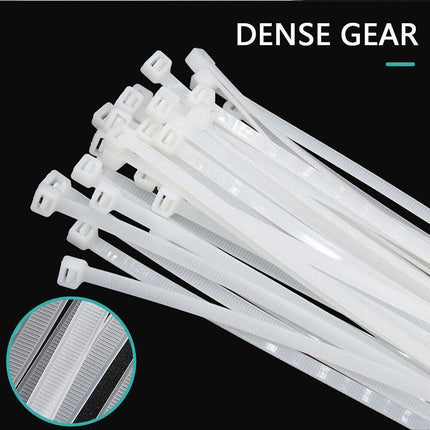 100X Cable Ties Zip Ties Nylon UV Stabilised Bulk White Cable Ties - Aimall
