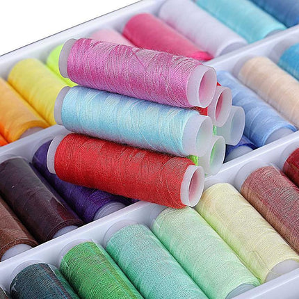 50 Rolls Polyester Colors Sewing Thread Box Kit Set For DIY Sewing Machine Home - Aimall