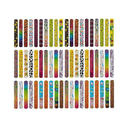 30/60PCS Mixed Wrist Snap Slap Bands Kids Party Bag Filler Toy Gift Favor - Aimall