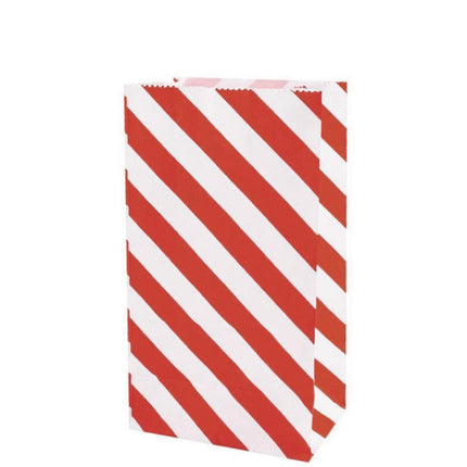 100X Colourful Plaid Kraft Paper Bag Candy Cookie Snack Cake Gift Bags 13*8*24CM - Aimall