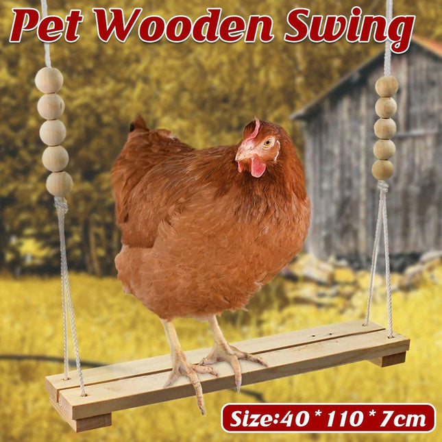 Chicken Hen Rooster Pet Swing Hanging Suspension Bridge Poultry Coop Toy Fun