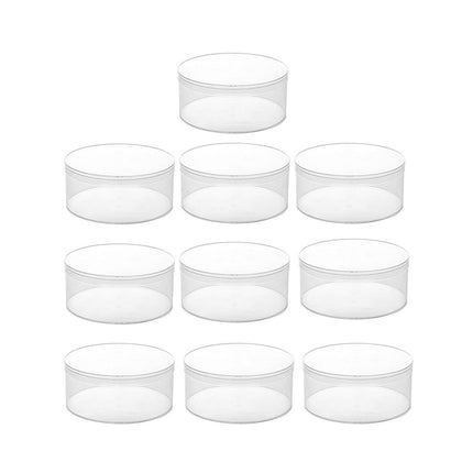 10pcs Clear Round Gift Boxes Plastic Candy Storage Containers for Party Favors