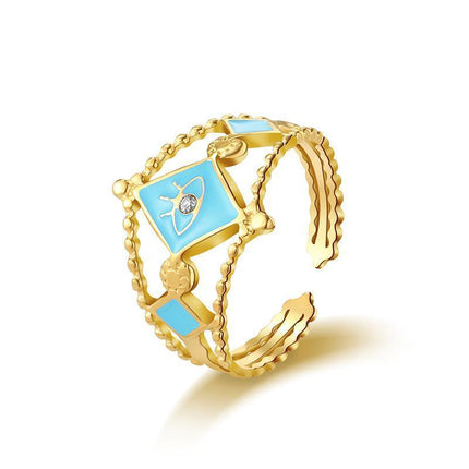For Valentine's Day Women Finger Ring Stacking Opening Jewelry Dating Gift - Aimall